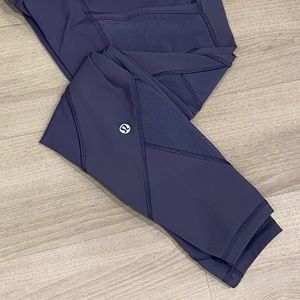 Lululemon Leggings - Purple, Mesh Detail, Cropped